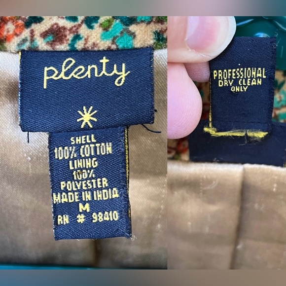 Plenty By Tracy Reese Floral Velvet 2 Button Blazer Sz M - Picture 3 of 16